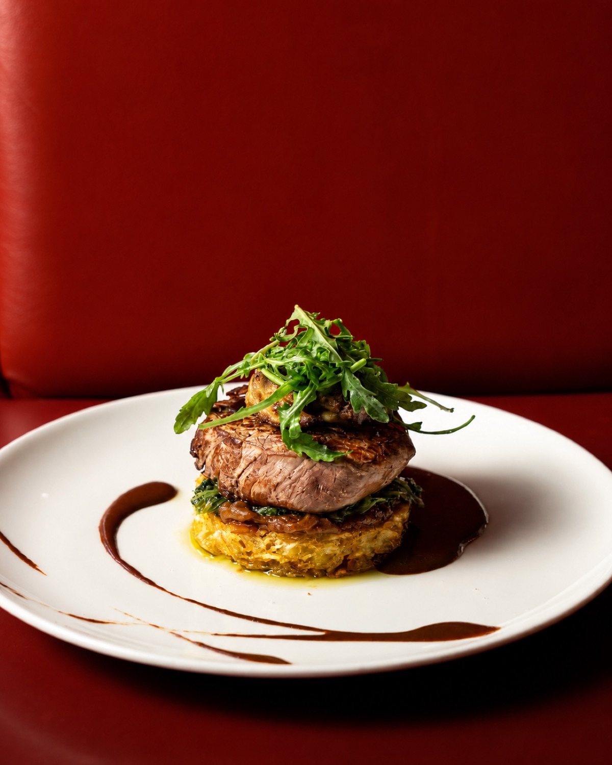 Filet de bœuf sur rösti servi à El Morocco Club